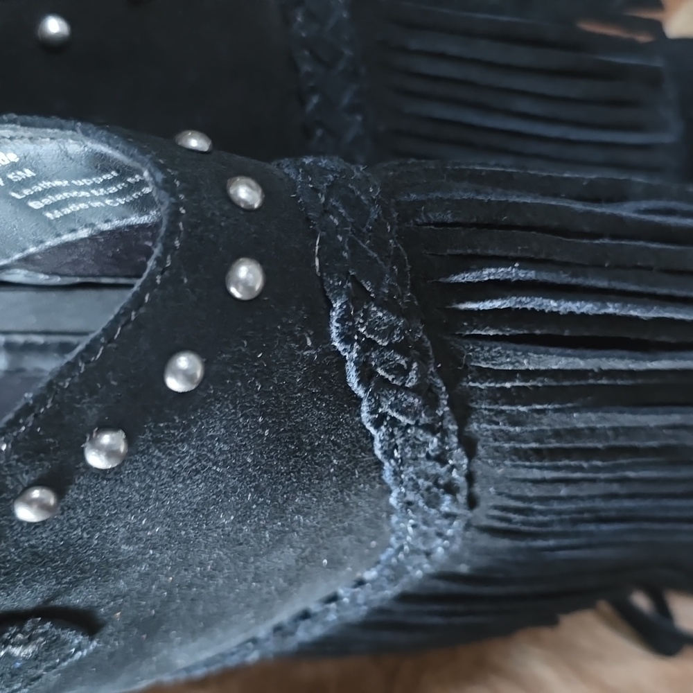 EUC Reba Fringe Leather Suede Boots - Picture 8 of 16